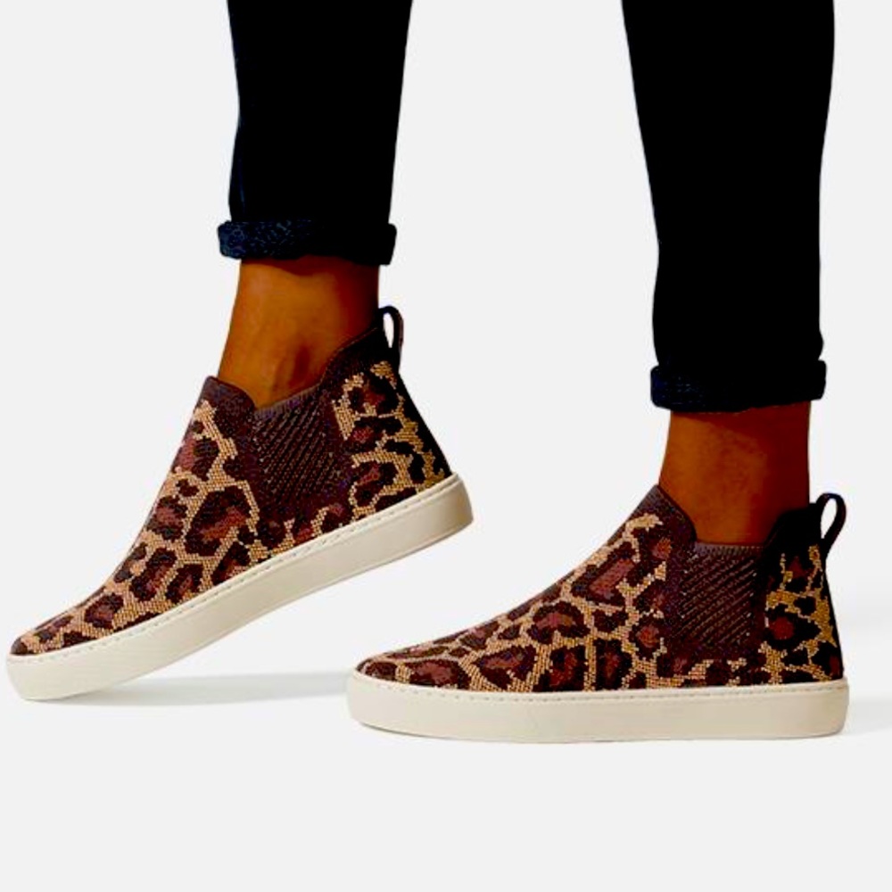Rothy’s Charles’s Boot Sneaker in Leopard